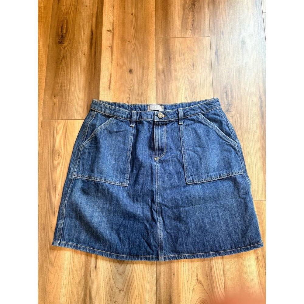 Falls Creek Denim Jeans Skirt Women's 14 Above Knee Medium Wash Cotton